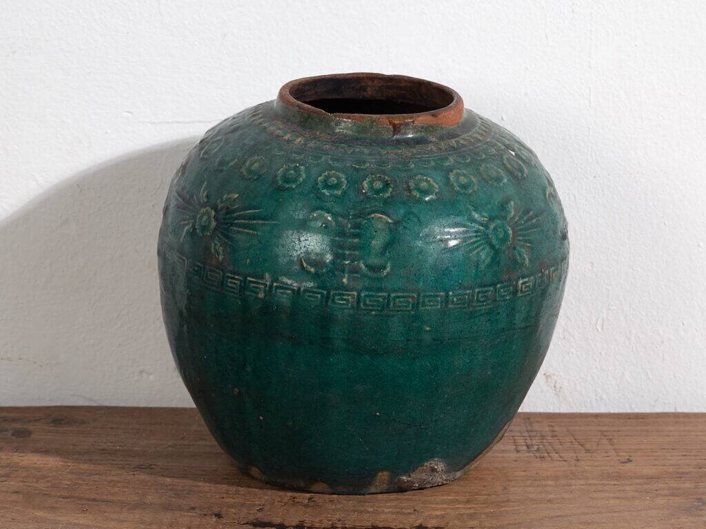 Small ancient emerald green vase (circa 1820) #12