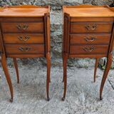 Louis XV style cherry bedside tables