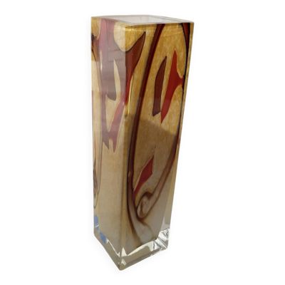 Vase en verre couleurs d'automne