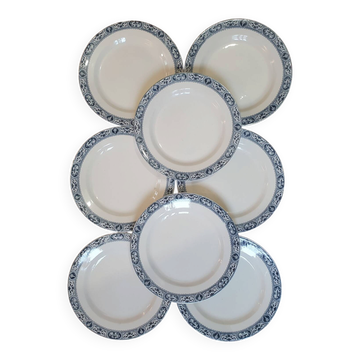 8 assiettes Terre de Fer François 1er