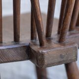 Early Charles Gibbons Windsor Chair in Elm, 1889 High Wycombe