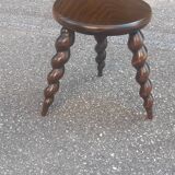 Vintage Twisted Tripod Stool
