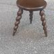 Tabouret vintage tripode torsadés