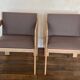 Set of 6 Fratelli Reguitti natural wood armchairs