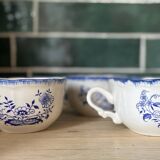 3 Sarreguemines earthenware lunches, Lancaster decor.