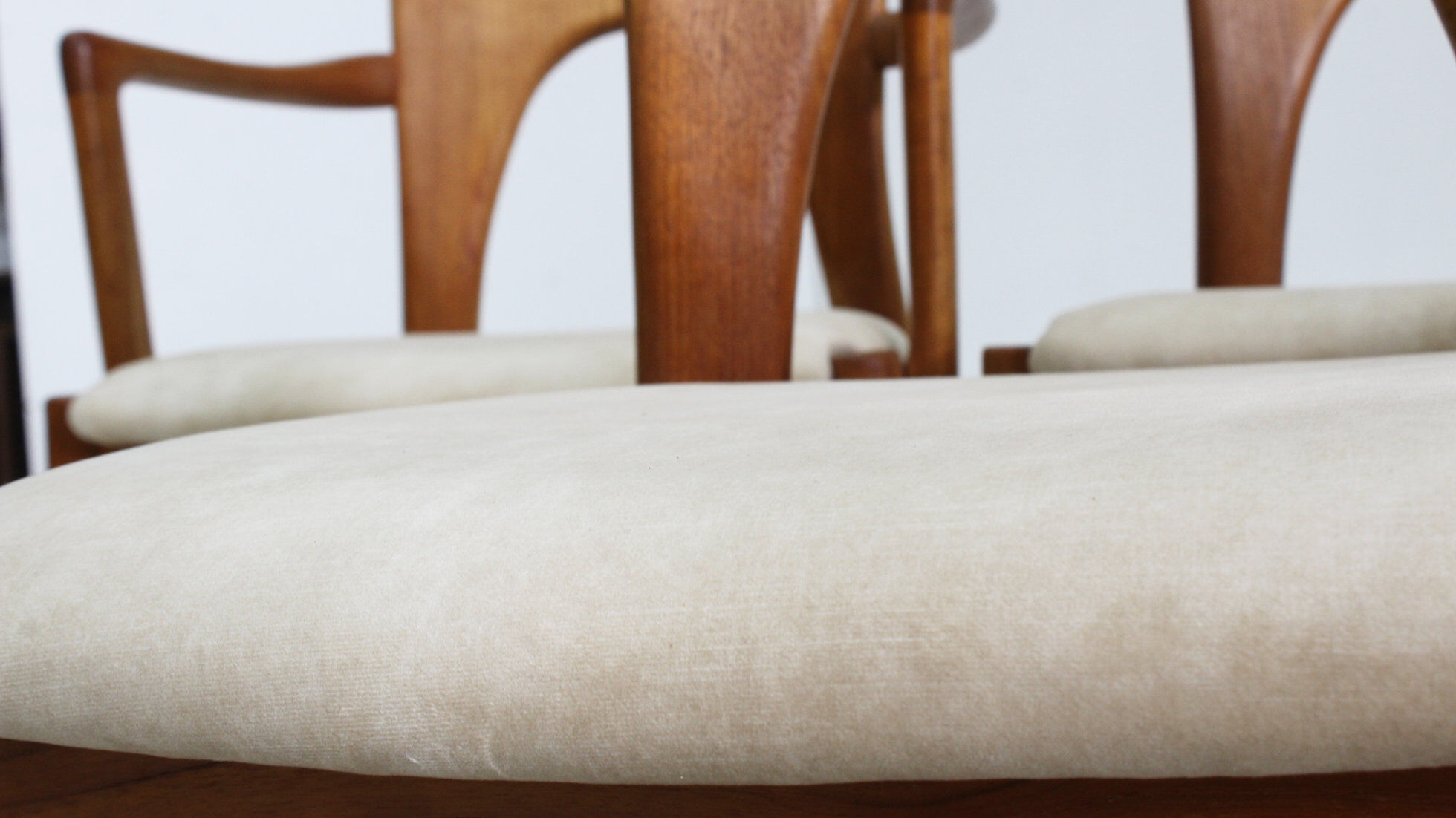 Vintage Danish dining chairs by Niels Koefoed solid teak, set of 10