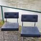 Pair of chromed design skai chairs - 1950s