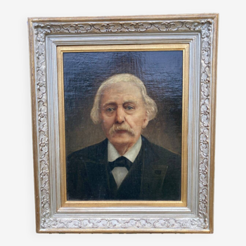 Ancien portrait - homme à la moustache blanche