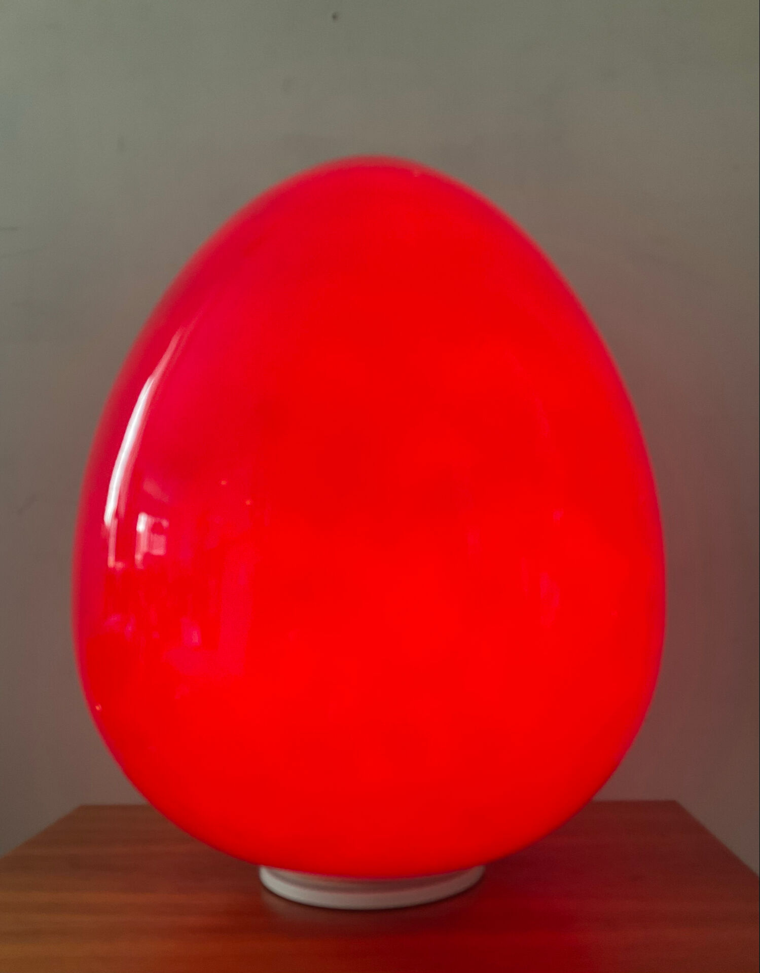Flos red glass egg floor lamp 90s design