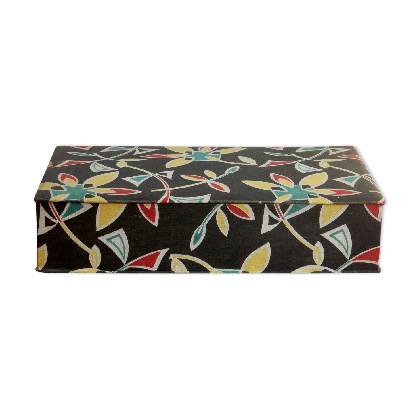 1950s fabric sewing box