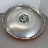 Rare Orange 50cm Charlotte Perriand Disc Wall Light by Staff, Germany 1970