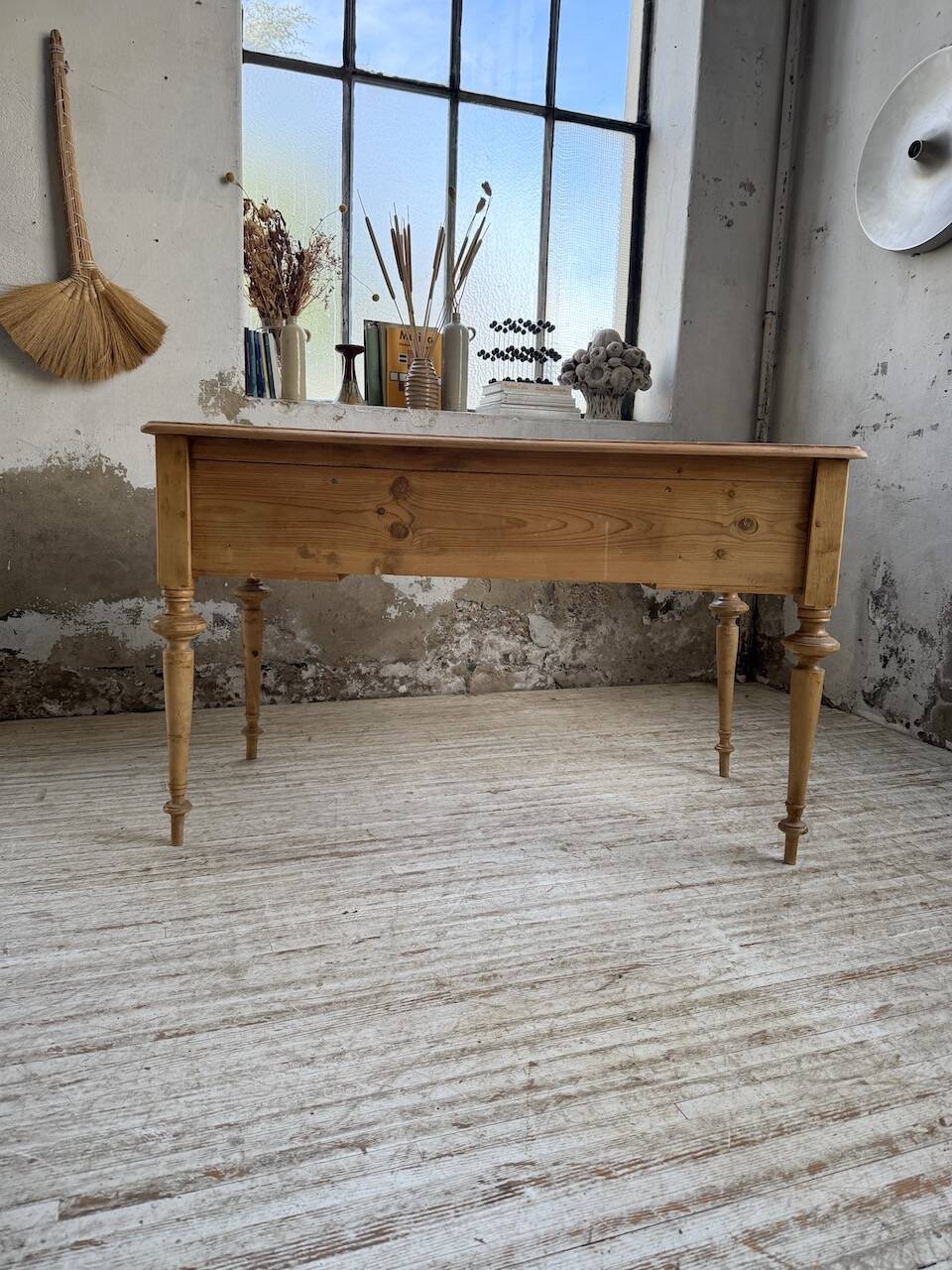 Blonde walnut desk and pine top 1900