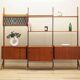 Teak system bookcase, Norwegian design, 1960s, production: Blindheim Mobelf