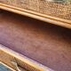 Commode vintage en rotin et osier tressé – 3 tiroirs / Style Boho & Chabby