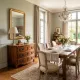 Curved Louis XV style chest of drawers in solid walnut