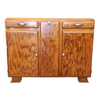 Low vintage Mado style Parisian sideboard 3 doors 2 drawers