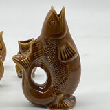 Liquor service Fish / vintage / ceramics / Vallauris style /