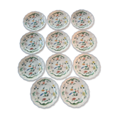 Set de 11 assiettes a dessert en porcelaine