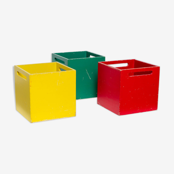 Ensemble de trois boîtes de rangement De stijl 1950