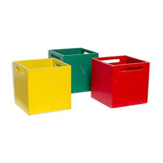 Ensemble de trois boîtes de rangement De stijl 1950