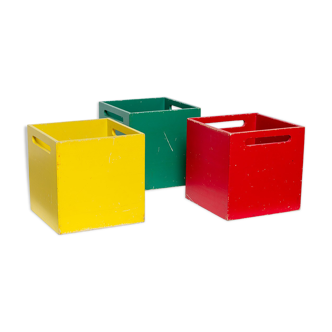 Set of three storage boxes De stijl 1950
