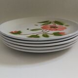 5 dessert plates from Moulin des Loups, Orchies, Gisèle model
