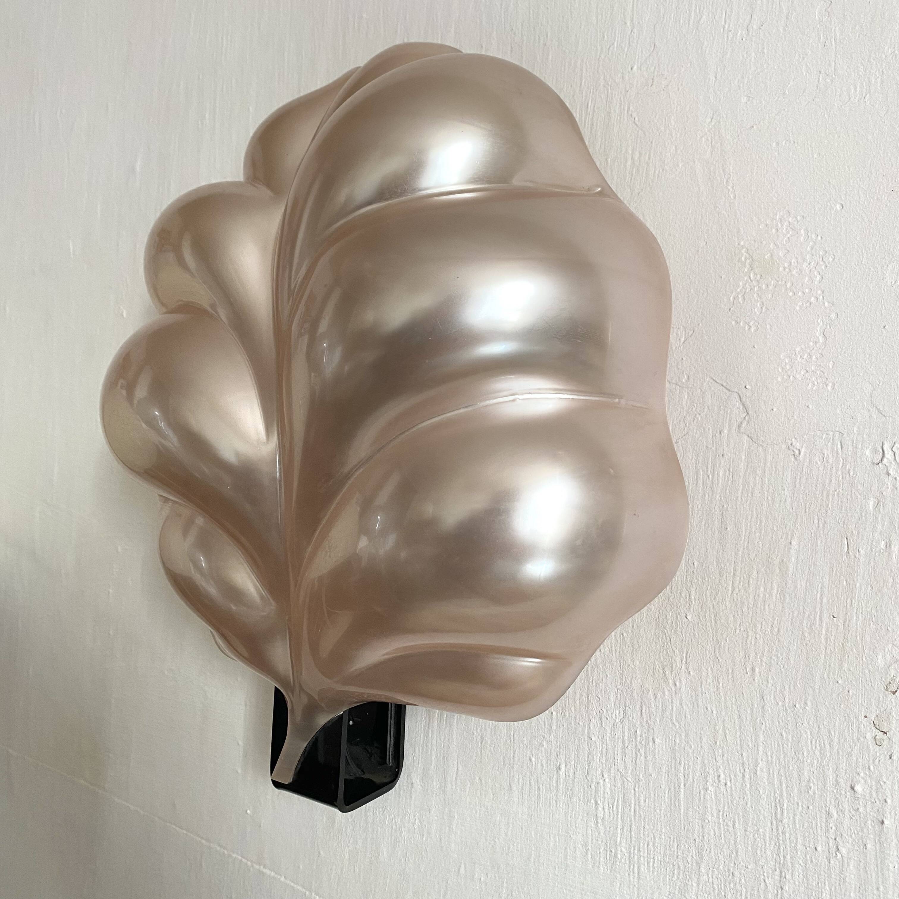 Pearly wall light by Laurent Rougier, 1970