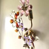 Large wall lamp flowers glass Murano 1970