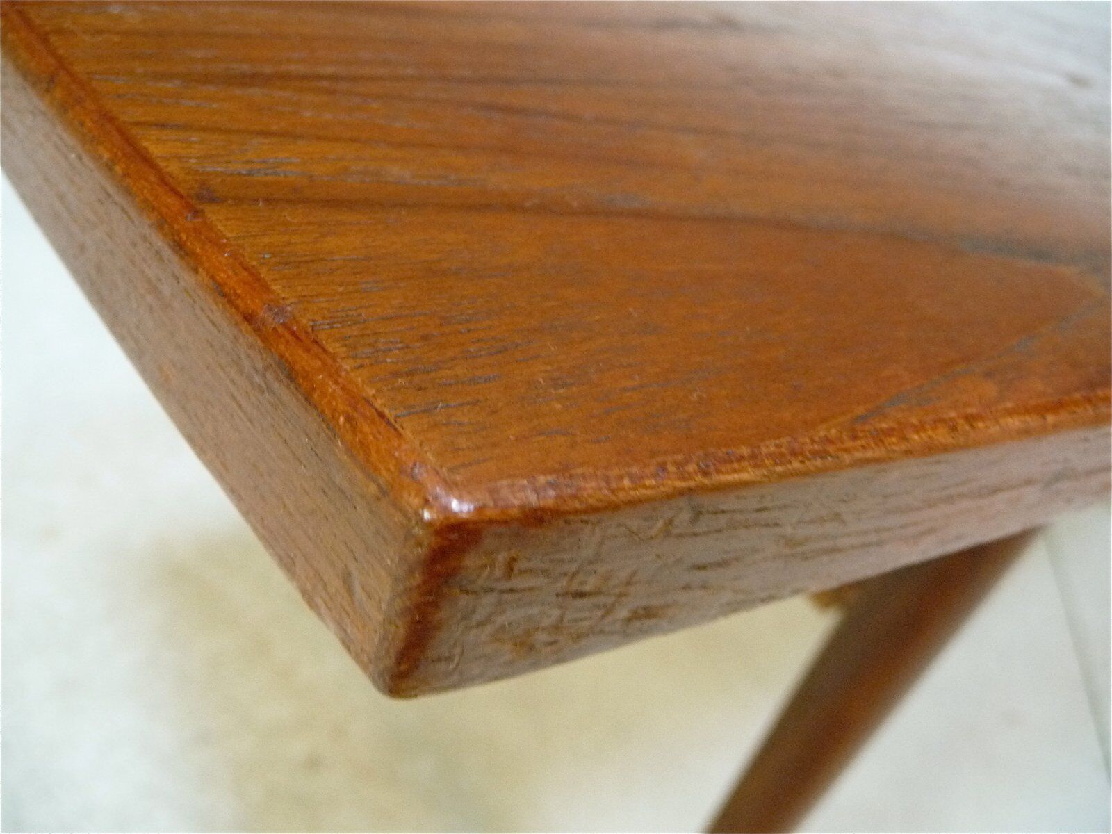 Curved Danish teak coffee table with additional shelf compartment, 1960s