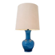 Turquoise ceramic table lamp - 1960s