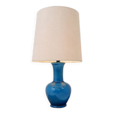 Lampe de table en céramique bleu turquoise - années 1960