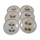 Série de 6 assiettes à dessert en grès
