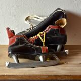 Pair of vintage Polar Match ice skates with carrying bag - 1970s
