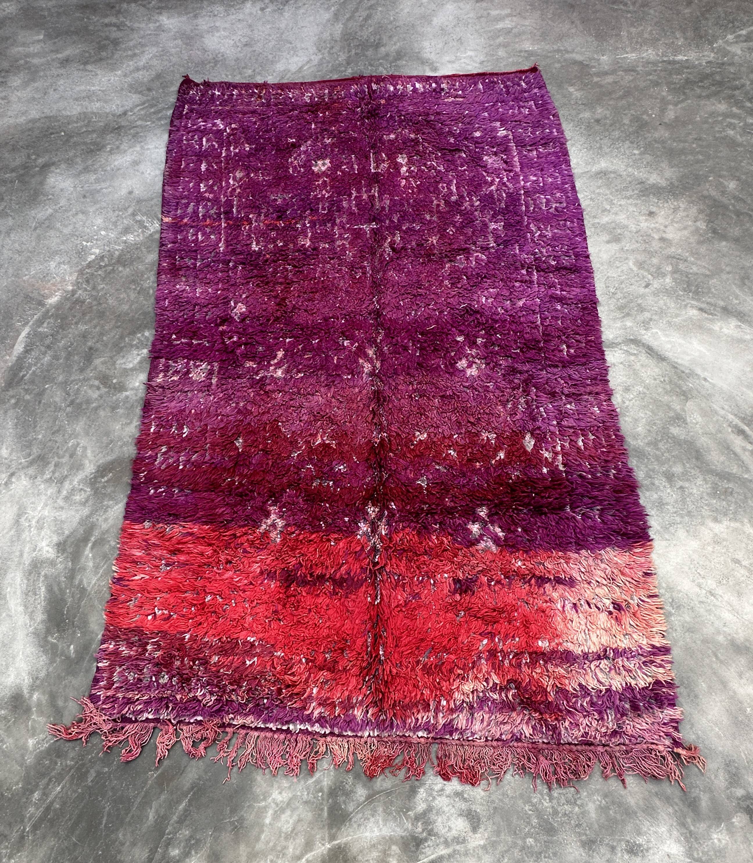 Moroccan rug Beni M'Guild purple - 296 x 192 cm