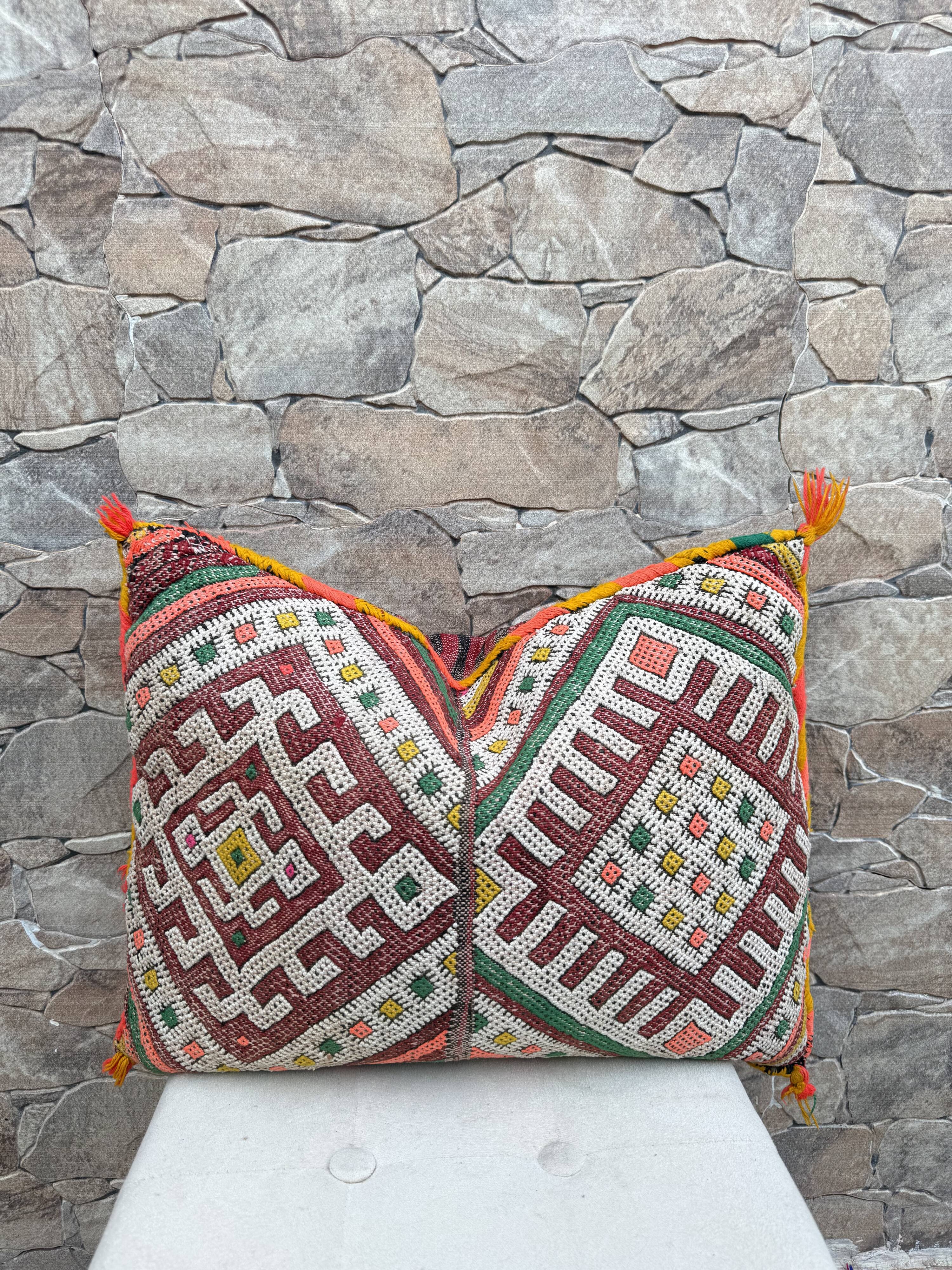 Moroccan pillowcase, Berber cushion cover, woven pillowcase