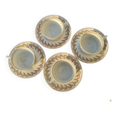 Tasses porcelaine opaque Gien début Xxieme