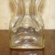 Pair of antique pinched decanters circa 1900 for serving whisky, bourbon, vodka, gin.