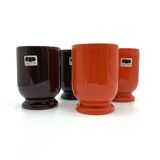 4 Franco Pozzi glasses/mazagrans • Bistrot series by Ambroglio Pozzi • 1970