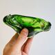 Vide-poche Murano “Vaseline” des Années 70 – Verre d’Uranium Vert Phosphore