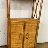Rattan shelf 2 doors