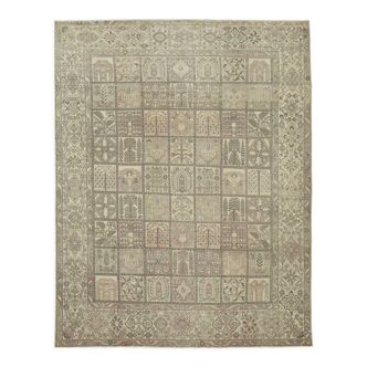 Tapis fait main oriental 1980s 303 cm x 368 cm beige laine