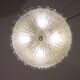 Italian Transparent Murano Glass Ceiling with Flower