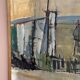 Original Swedish Oil on Canvas – “Abstract Landscape” by S. Hamlet – Dated 1960 – Vintage and Framed – 66 × 48 cm (26" × 18.9")