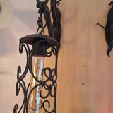 pair of wrought iron animal wall lights