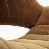 Space Age easy swivel chair green brown mohair, 1960s