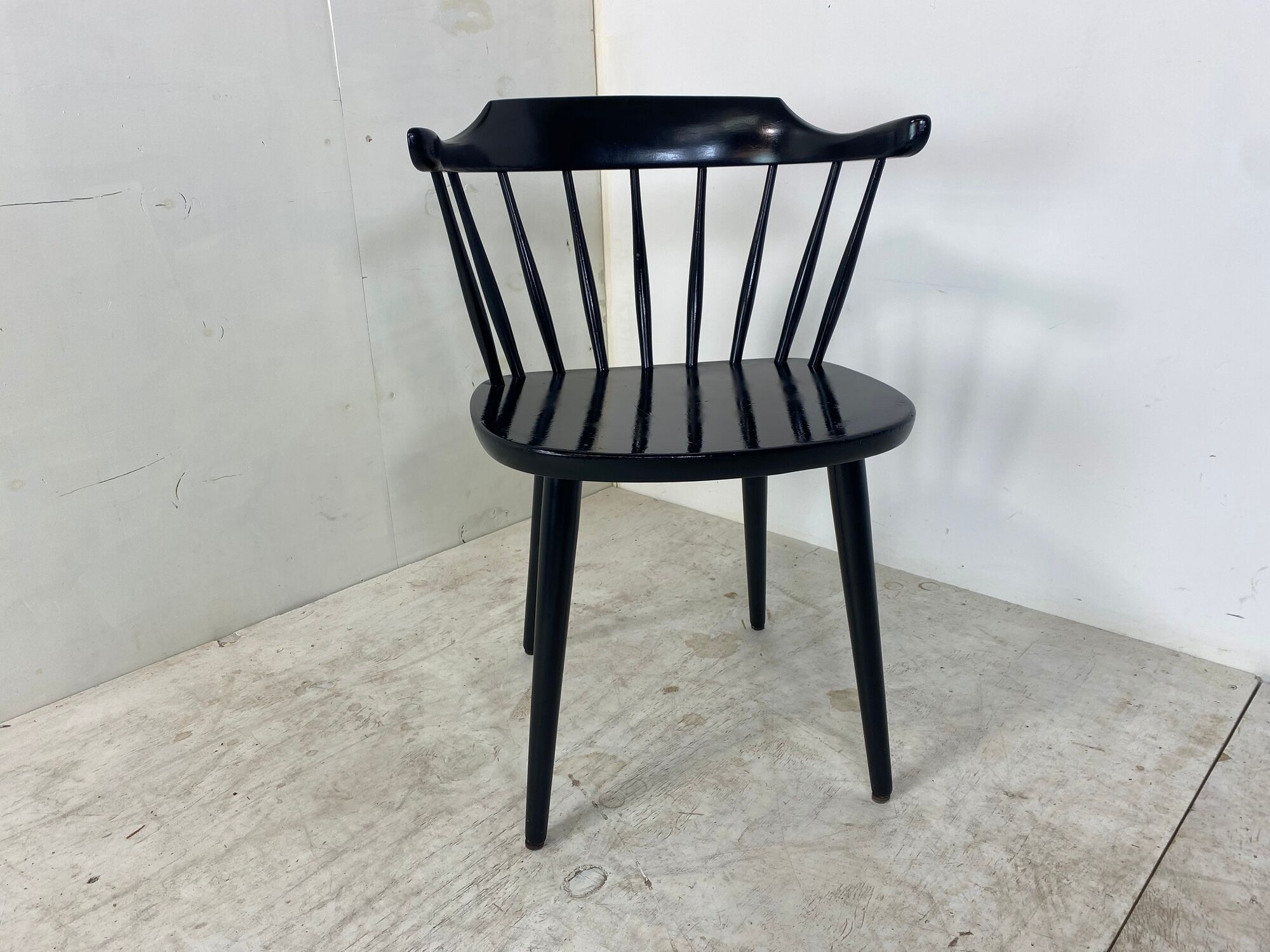 Scandinavian Smaland Spindle Back Chair by Yngve Ekström for Stolab, 1960s