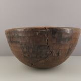 Ancient peulh calabash african art primitive arts vintage / africa / mid-century