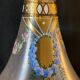 Small glass decanter decorations of enamel flower garland late nineteenth early twentieth