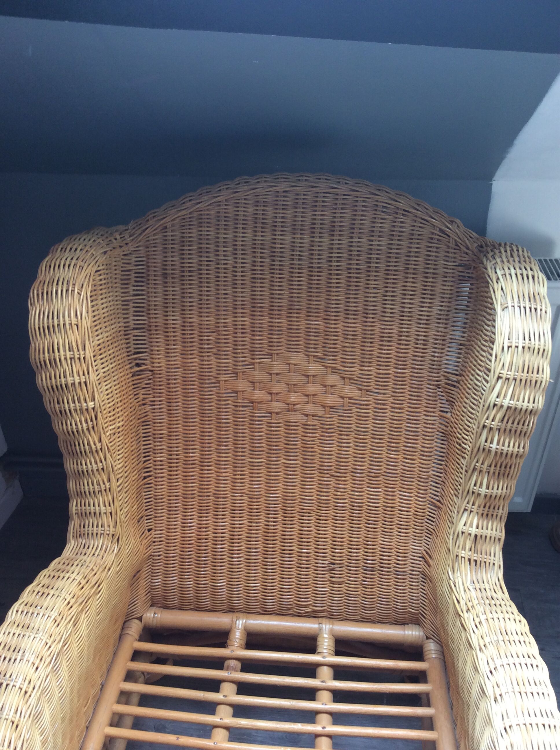 Fauteuil en rotin des années 60/70