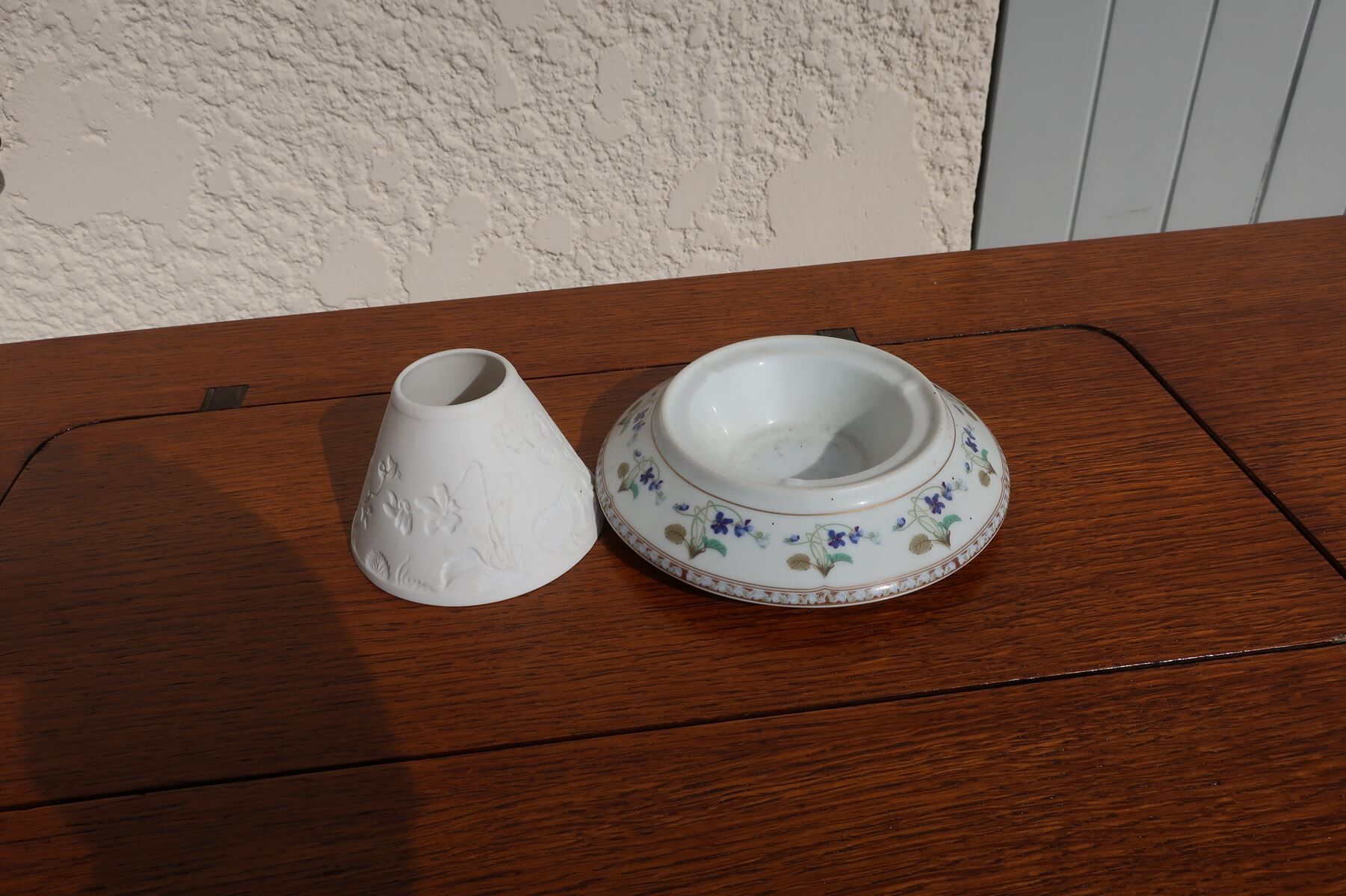 Lampe lithophanie porcelaine de Limoges Haviland impératrice Eugénie